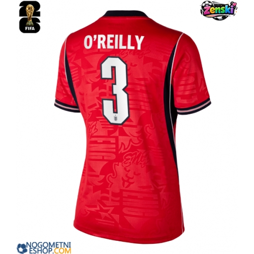 Ženski Nogometni dresi Anglija Nico O'Reilly #3 Gostujoči SP 2026 Kratek Rokav